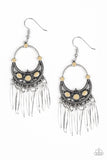Cry Me A Riviera - Brown Earrings - Paparazzi Accessories Earrings Bedazzle Me Pretty Mobile Fashion Boutique