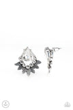 Crystal Canopy - White Post Earrings - Paparazzi Accessories Post Earrings Bedazzle Me Pretty Mobile Fashion Boutique