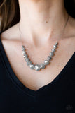 Crystal Carriages - Silver Necklace - Paparazzi Accessories Necklace Bedazzle Me Pretty Mobile Fashion Boutique
