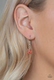 Crystal Cascade - Orange Necklace - Paparazzi Accessories Necklace Bedazzle Me Pretty Mobile Fashion Boutique
