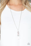 Crystal Cascade - Pink Necklace - Paparazzi Accessories Necklace Bedazzle Me Pretty Mobile Fashion Boutique