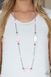 Crystal Charm - Pink Necklace - Paparazzi Accessories Necklace Bedazzle Me Pretty Mobile Fashion Boutique