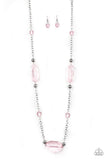 Crystal Charm - Pink Necklace - Paparazzi Accessories Necklace Bedazzle Me Pretty Mobile Fashion Boutique