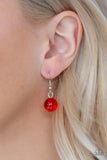 Crystal Charm - Red Necklace - Paparazzi Accessories Necklace Bedazzle Me Pretty Mobile Fashion Boutique