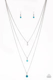 Crystal Chic - Blue Necklace - Paparazzi Accessories Necklace Bedazzle Me Pretty Mobile Fashion Boutique