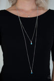 Crystal Chic - Blue Necklace - Paparazzi Accessories Necklace Bedazzle Me Pretty Mobile Fashion Boutique