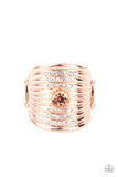 Crystal Corsets - Copper Ring - Paparazzi Accessories Ring Bedazzle Me Pretty Mobile Fashion Boutique