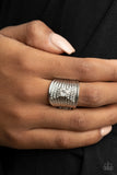 Crystal Corsets - White Ring - Paparazzi Accessories Ring Bedazzle Me Pretty Mobile Fashion Boutique