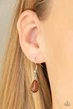 Crystal Couture - Brown Necklace - Paparazzi Accessories Necklace Bedazzle Me Pretty Mobile Fashion Boutique