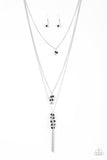 Crystal Cruiser - Black Necklace - Paparazzi Accessories Necklace Bedazzle Me Pretty Mobile Fashion Boutique