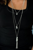Crystal Cruiser - White Necklace - Paparazzi Accessories Necklace Bedazzle Me Pretty Mobile Fashion Boutique