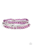 Crystal Crush - Purple Bracelet - Paparazzi Accessories Bracelet Bedazzle Me Pretty Mobile Fashion Boutique