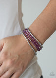 Crystal Crush - Purple Bracelet - Paparazzi Accessories Bracelet Bedazzle Me Pretty Mobile Fashion Boutique