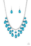 Crystal Enchantment - Blue Necklace - Paparazzi Accessories Necklace Bedazzle Me Pretty Mobile Fashion Boutique
