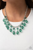 Crystal Enchantment - Green Necklace - Paparazzi Accessories Necklace Bedazzle Me Pretty Mobile Fashion Boutique
