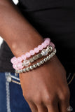 CUBE Your Enthusiasm - Pink Bracelet - Paparazzi Accessories Bracelet Bedazzle Me Pretty Mobile Fashion Boutique