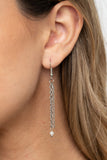 Cue The Fireworks - White Necklace - Paparazzi Accessories Necklace Bedazzle Me Pretty Mobile Fashion Boutique