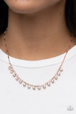 Cue the Mic Drop - Copper Necklace - Paparazzi Accessories Necklace Bedazzle Me Pretty Mobile Fashion Boutique