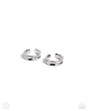 CUFF Call - Silver Cuff Earrings - Paparazzi Accessories Post Earrings Bedazzle Me Pretty Mobile Fashion Boutique