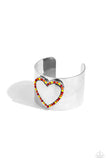 Cuffing Season - Red Bracelet - Paparazzi Accessories Bracelet Bedazzle Me Pretty Mobile Fashion Boutique