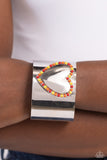 Cuffing Season - Red Bracelet - Paparazzi Accessories Bracelet Bedazzle Me Pretty Mobile Fashion Boutique