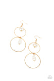 Cultured in Couture - Gold Earrings - Paparazzi Accessories Earrings Bedazzle Me Pretty Mobile Fashion Boutique