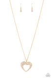 Cupid Charisma - Gold Necklace - Paparazzi Accessories Necklace Bedazzle Me Pretty Mobile Fashion Boutique