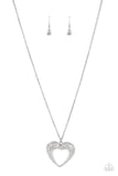 Cupid Charisma - White Necklace - Paparazzi Accessories Necklace FS-Bedazzle Me Pretty Mobile Fashion Boutique
