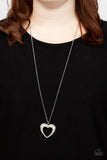 Cupid Charisma - White Necklace - Paparazzi Accessories Necklace FS-Bedazzle Me Pretty Mobile Fashion Boutique