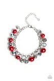 Cupid Couture - Red Bracelet - Paparazzi Accessories Bracelet Bedazzle Me Pretty Mobile Fashion Boutique
