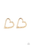 Cupid, Who? - Gold Post Earrings - Paparazzi Accessories Post Earrings FS-Bedazzle Me Pretty Mobile Fashion Boutique