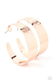 Curve Crushin - Copper Earrings - Paparazzi Accessories Earrings Bedazzle Me Pretty Mobile Fashion Boutique