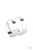 Curve Crushin - Silver Earrings - Paparazzi Accessories Earrings Bedazzle Me Pretty Mobile Fashion Boutique