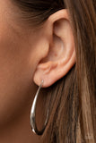CURVE Your Appetite - Silver Earrings - Paparazzi Accessories Earrings Bedazzle Me Pretty Mobile Fashion Boutique