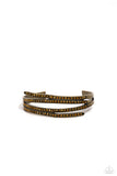 CURVED Lines - Brass Bracelet - Paparazzi Accessories Bracelet Bedazzle Me Pretty Mobile Fashion Boutique