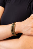CURVED Lines - Brass Bracelet - Paparazzi Accessories Bracelet Bedazzle Me Pretty Mobile Fashion Boutique