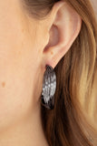 Curves In All The Right Places - Black Earrings - Paparazzi Accessories Earrings Bedazzle Me Pretty Mobile Fashion Boutique