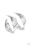Curves In All The Right Places - Silver Earrings - Paparazzi Accessories Earrings Bedazzle Me Pretty Mobile Fashion Boutique