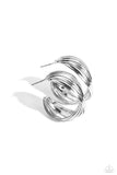 Curvy and Worthy - Silver Earrings - Paparazzi Accessories Earrings Bedazzle Me Pretty Mobile Fashion Boutique