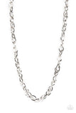 Custom Couture - Silver Mens Necklace - Paparazzi Accessories Mens Necklace Bedazzle Me Pretty Mobile Fashion Boutique