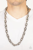 Custom Couture - Silver Mens Necklace - Paparazzi Accessories Mens Necklace Bedazzle Me Pretty Mobile Fashion Boutique