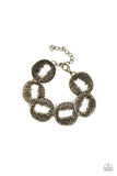 Cut It Out! - Brass Bracelet - Paparazzi Accessories Bracelet Bedazzle Me Pretty Mobile Fashion Boutique
