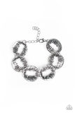 Cut It Out! - Silver Bracelet - Paparazzi Accessories Bracelet Bedazzle Me Pretty Mobile Fashion Boutique