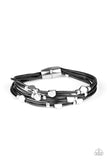 Cut The Cord - Black Bracelet - Paparazzi Accessories Bracelet Bedazzle Me Pretty Mobile Fashion Boutique