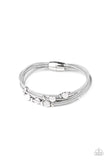 Cut The Cord - Silver Bracelet - Paparazzi Accessories Bracelet Bedazzle Me Pretty Mobile Fashion Boutique