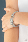 Cut The Cord - Silver Bracelet - Paparazzi Accessories Bracelet Bedazzle Me Pretty Mobile Fashion Boutique