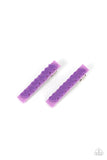 Cutely Cupid - Purple Hair Clip - Paparazzi Accessories Hair Clip Bedazzle Me Pretty Mobile Fashion Boutique