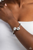 Daily Dazzle - White Bracelet - Paparazzi Accessories Bracelet Bedazzle Me Pretty Mobile Fashion Boutique