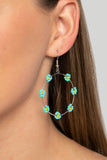Dainty Daisies - Blue Earrings - Paparazzi Accessories Earrings Bedazzle Me Pretty Mobile Fashion Boutique