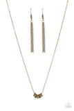 Dainty Dalliance - Brass Necklace - Paparazzi Accessories Necklace Bedazzle Me Pretty Mobile Fashion Boutique